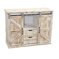 Nearly Naturals 38 in. Double Barn Door Console 7047